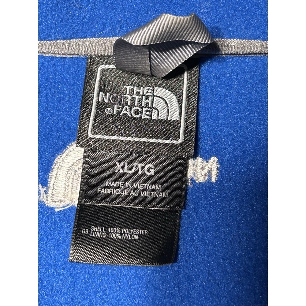 Vintage The North Face Jacket Men's S Boys XL Blue Fleece 1/4 Zip Made USA 90s - Picture 5 of 10